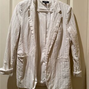 Linen Pinstripe Women's Blazer